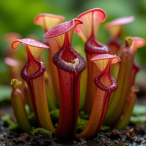 Native carnivorous pitcher plants